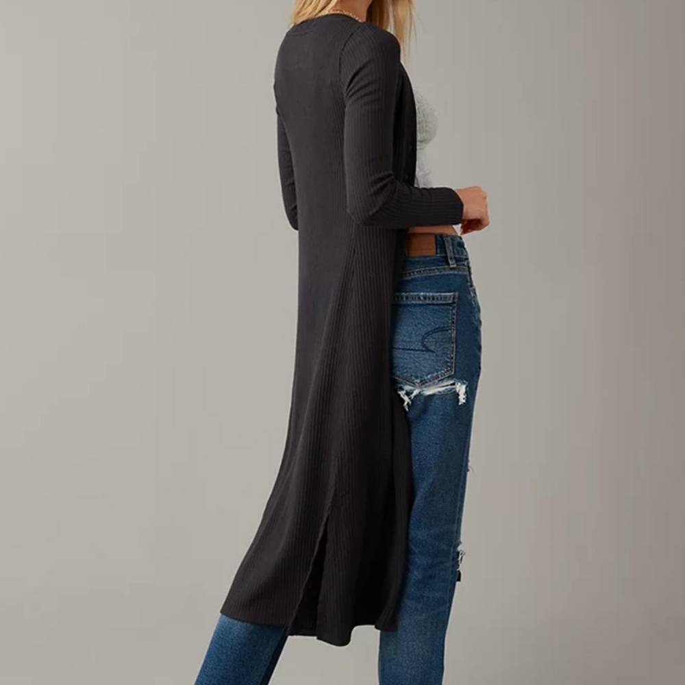 Plush Long-Length Cardigan Size L